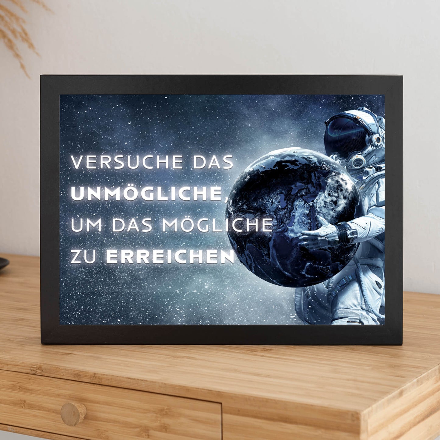 Poster Astronaut mit Spruch Querformat