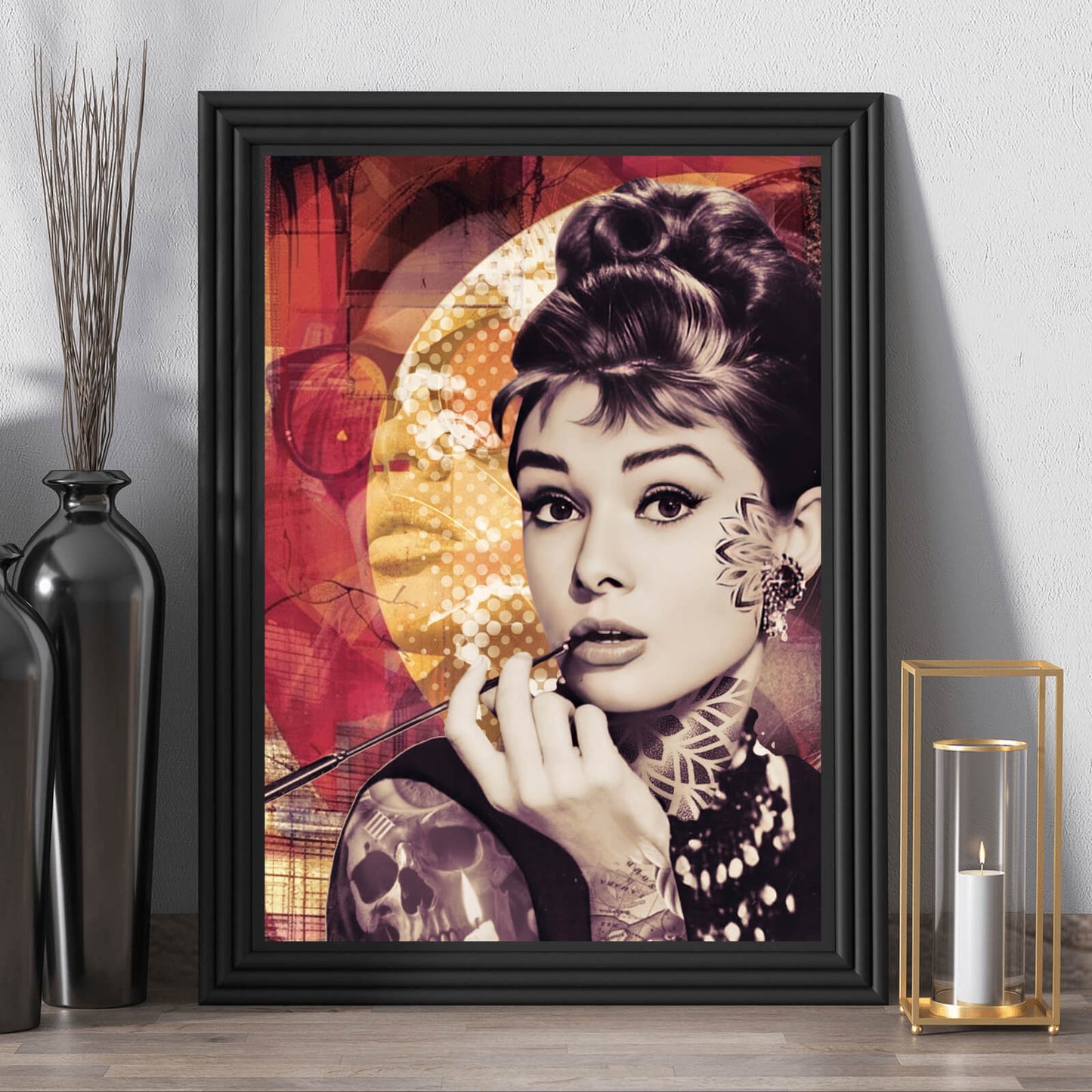 Poster Audrey Hepburn Portrait Vintage Hochformat