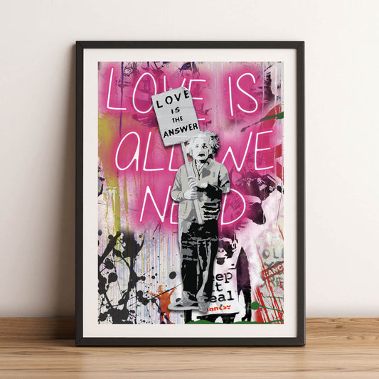 Poster Banksy Love is the answer No.2 Hochformat