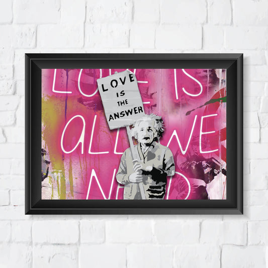 Poster Banksy Love is the answer No.2 Querformat