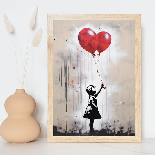 Poster Banksy Mädchen mit Luftballon Hochformat