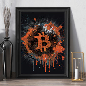 Poster Bitcoin Pop Art Hochformat