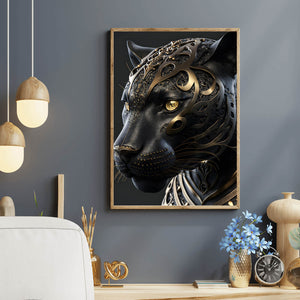 Poster Black Panther mit Gold Hochformat