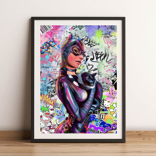 Poster Catwoman Comic Pop Art Hochformat