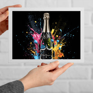 Poster Champagner Flasche Querformat