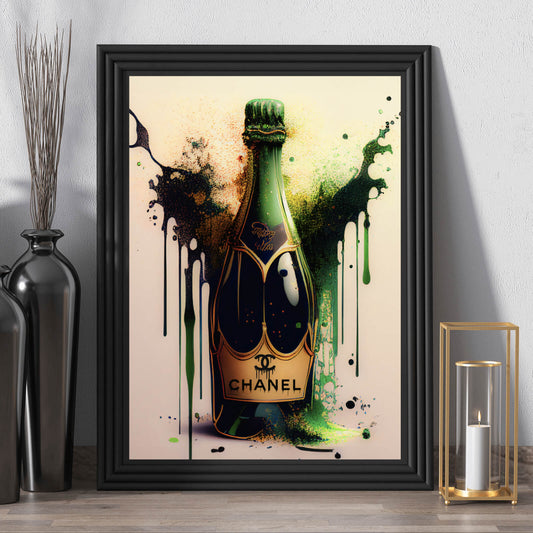 Poster Designer Champagnerflasche Hochformat
