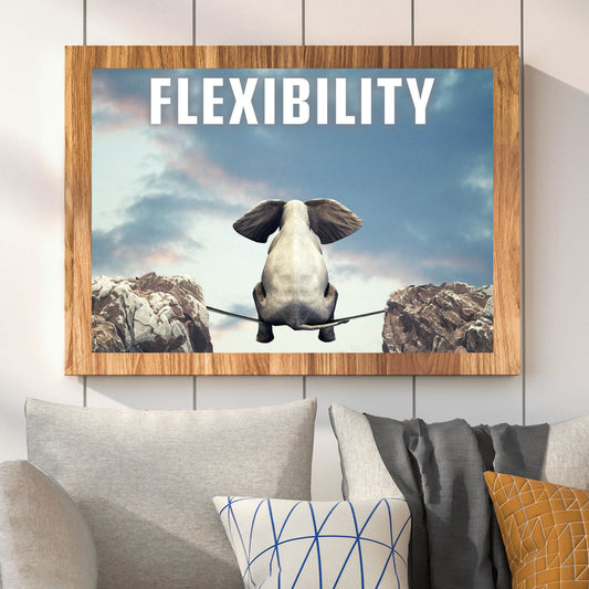 Poster Elefant Flexibility Querformat
