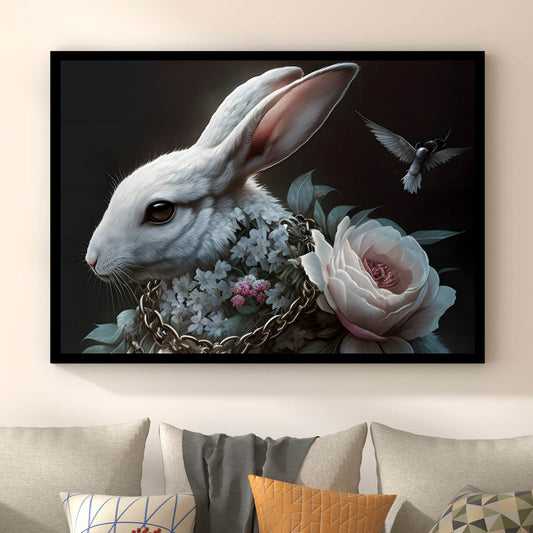 Poster Flower Bunny Querformat