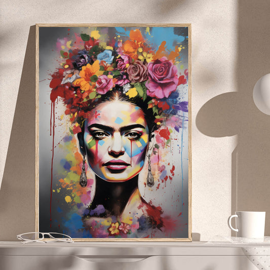 Poster Frida Abstrakt Art Hochformat