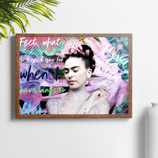 Poster Frida Digital Art Querformat
