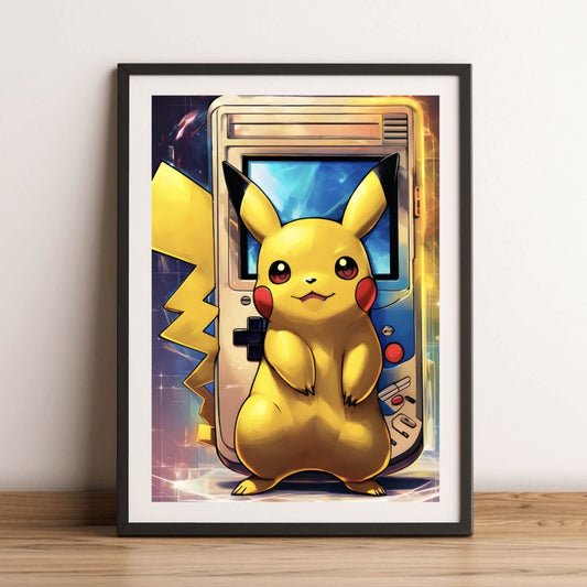 Poster Gelbe Fantasiefigur Hochformat