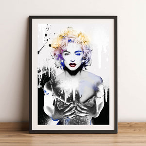 Poster Madonna Portrait Pixel Hochformat