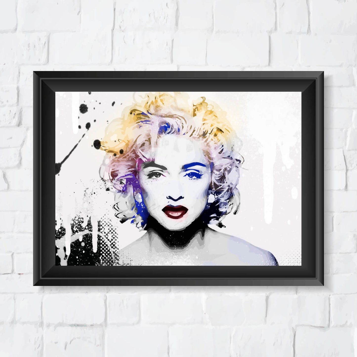 Poster Madonna Portrait Pixel Querformat
