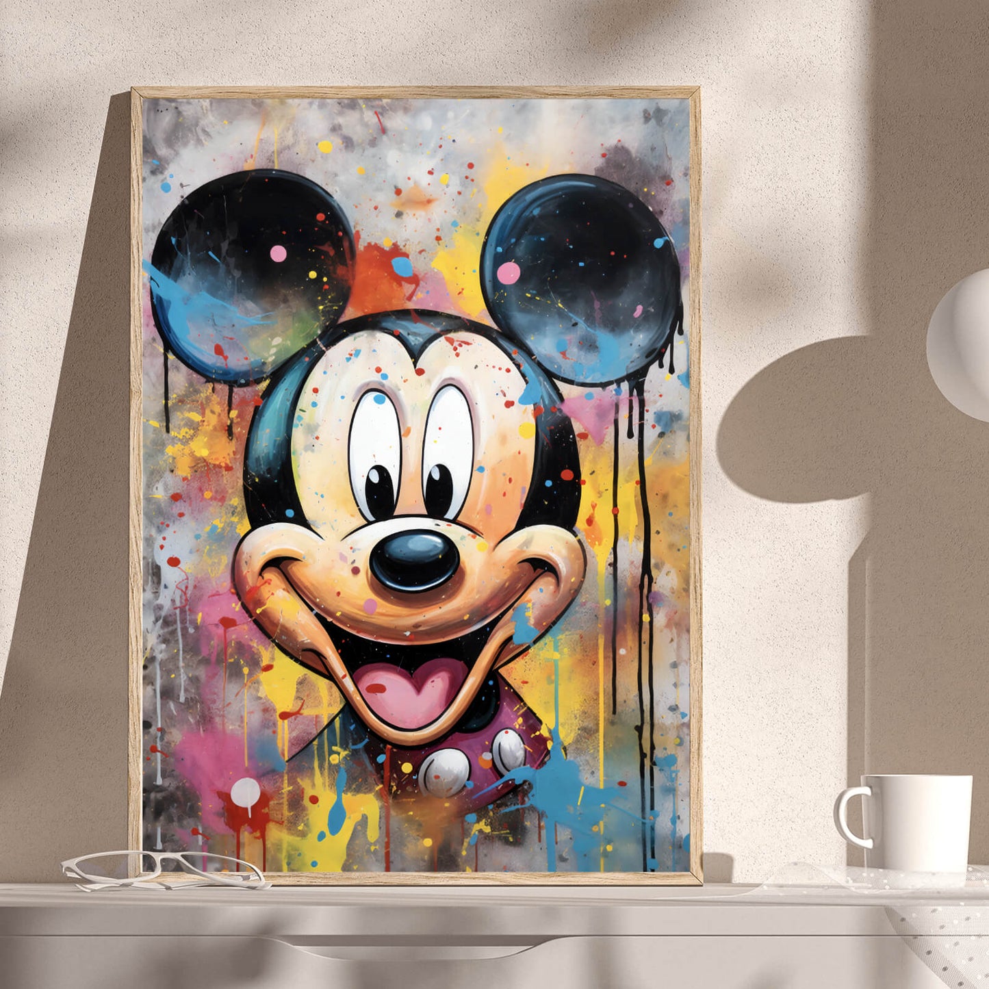 Poster Mickey Portrait Pop Art Hochformat