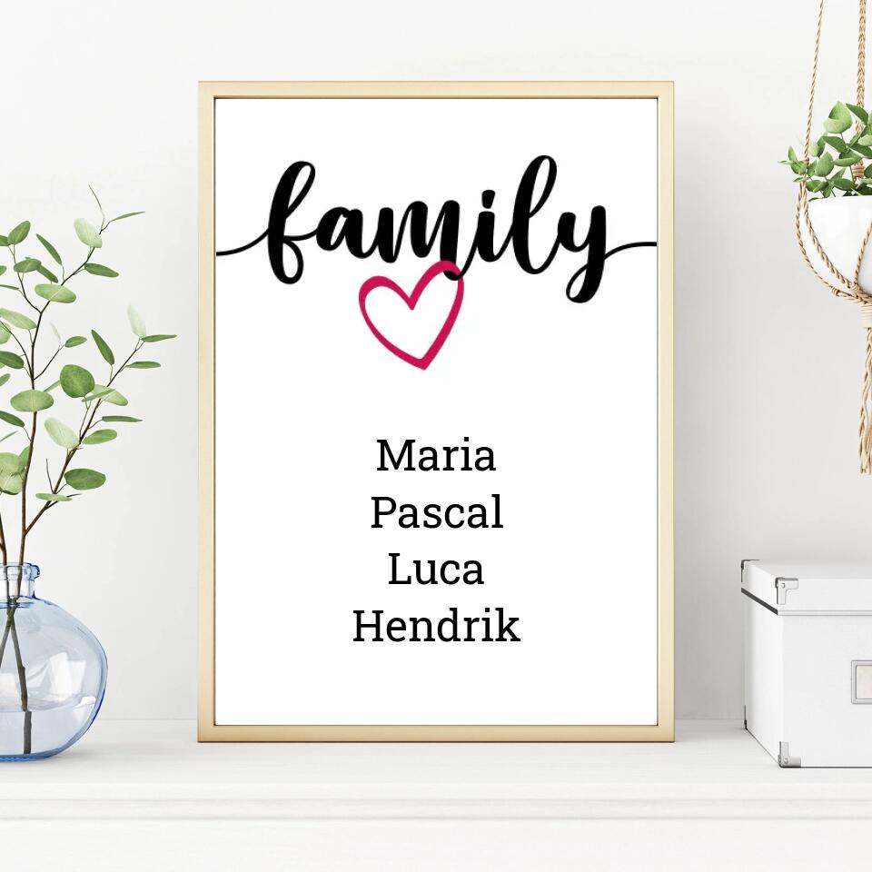 Personalisiertes Poster - Family No. 1