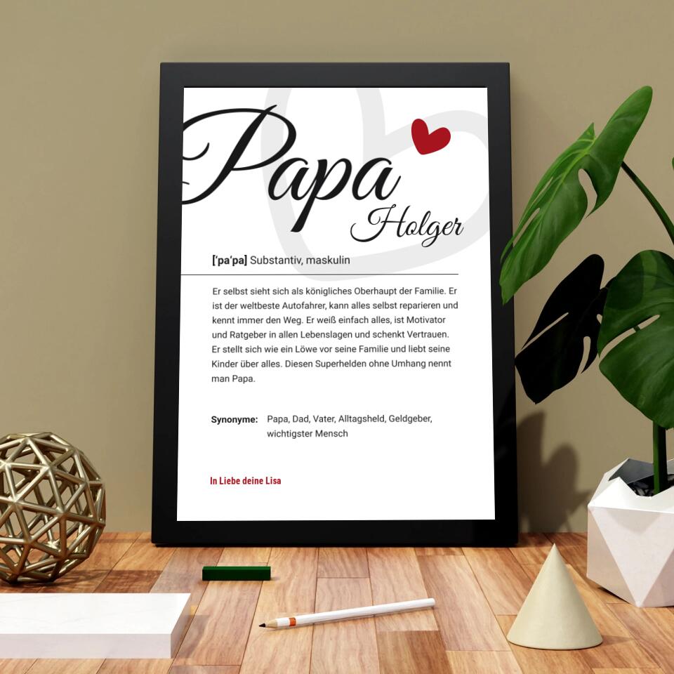 Personalisiertes Poster - Papa No. 1