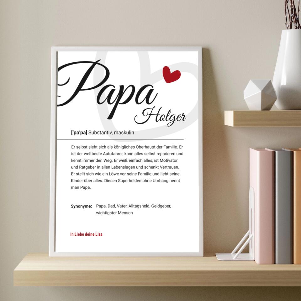 Personalisiertes Poster - Papa No. 1