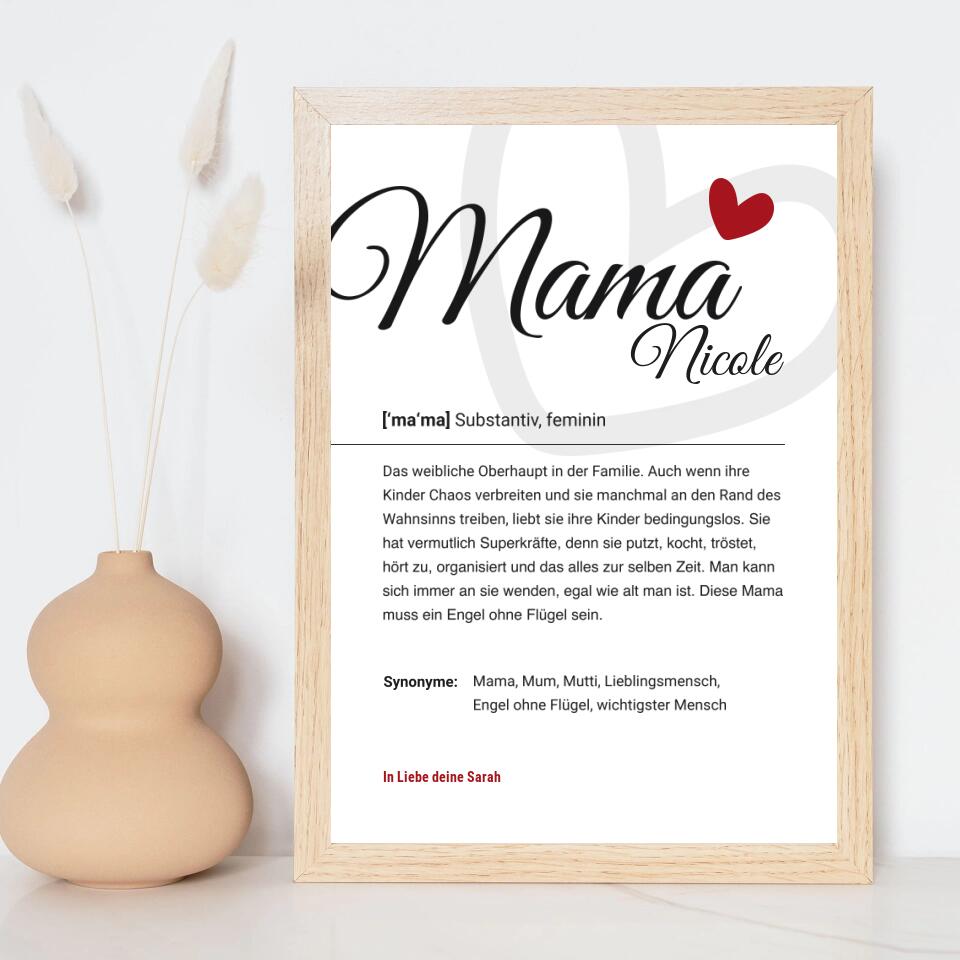 Personalisiertes Poster - Mama No. 1