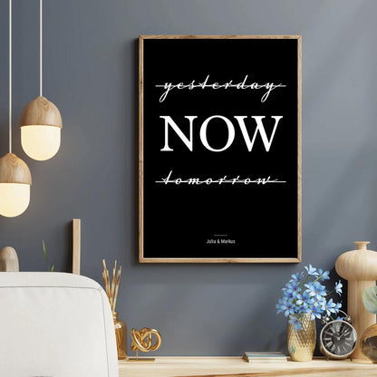 Personalisiertes Poster - Yesterday Now Tomorrow No. 1
