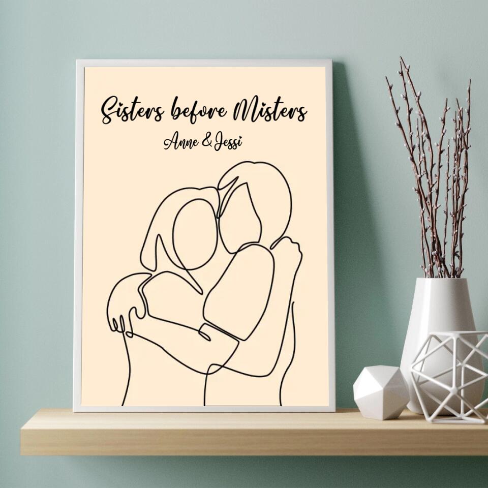 Personalisiertes Poster - Sisters before Misters No. 1