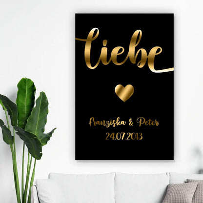 Personalisierte Leinwand - Liebe No. 1