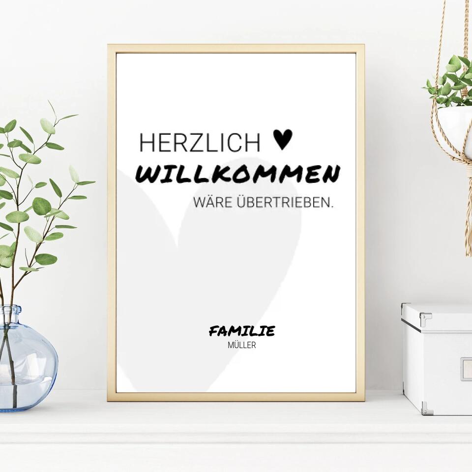 Personalisiertes Poster - Herzlich Willkommen No. 1