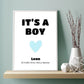 Personalisiertes Poster - Geburt It's a Boy No. 1