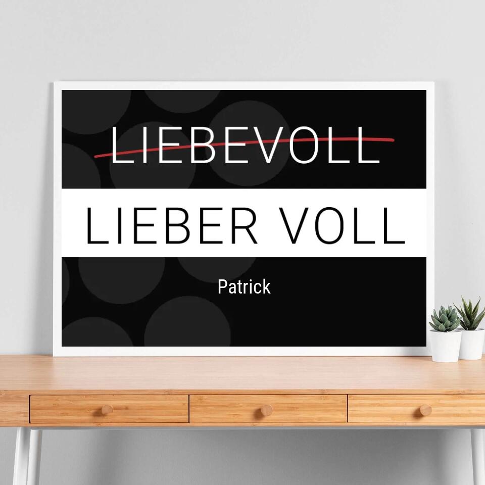 Personalisiertes Poster - Liebevoll - Lieber Voll No. 1