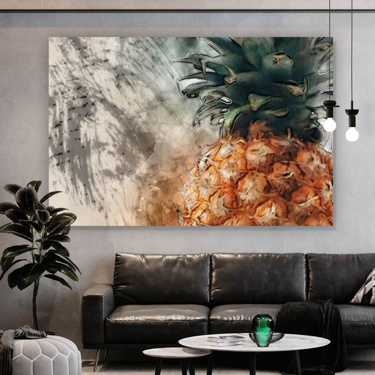 Leinwandbild Abstrakte Ananas Querformat