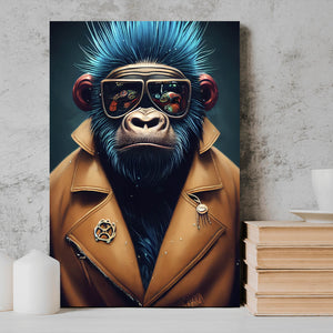 Leinwandbild Affe Modern Art Hochformat