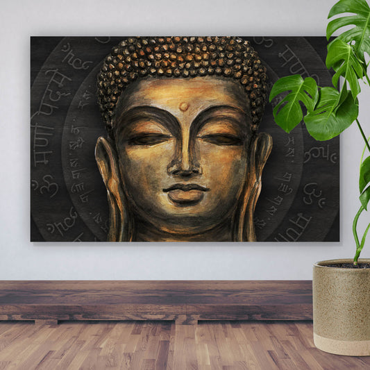 Leinwandbild Meditierender Buddha Querformat
