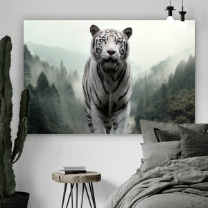 Leinwandbild Weißer Tiger Querformat