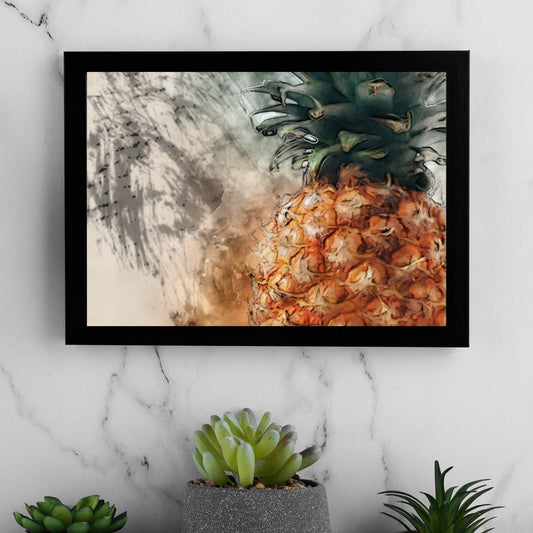 Poster Abstrakte Ananas Querformat