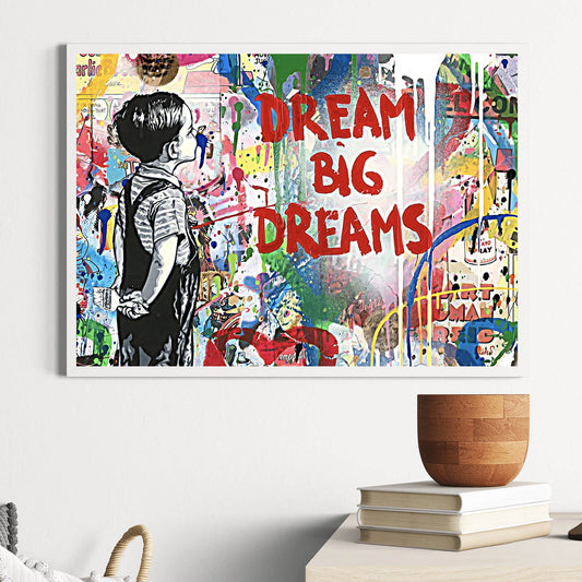 Poster Banksy Dream Big Dreams Querformat