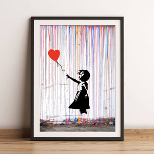 Poster Banksy Mädchen mit Ballon Hochformat