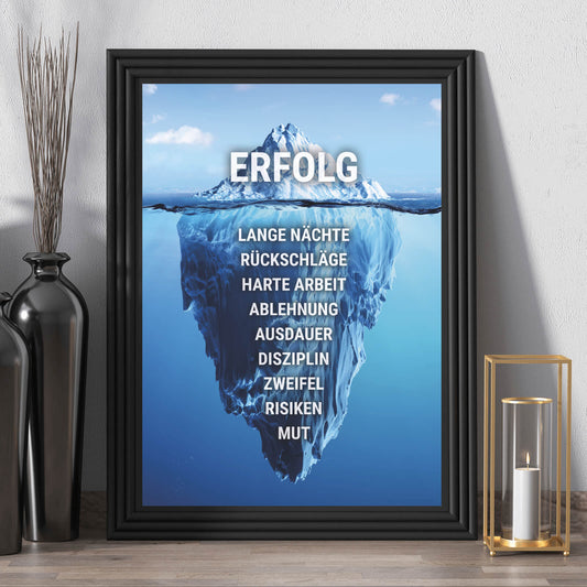 Poster Eisberg des Erfolgs Hochformat
