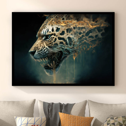 Poster Gefährlicher Leopard Querformat
