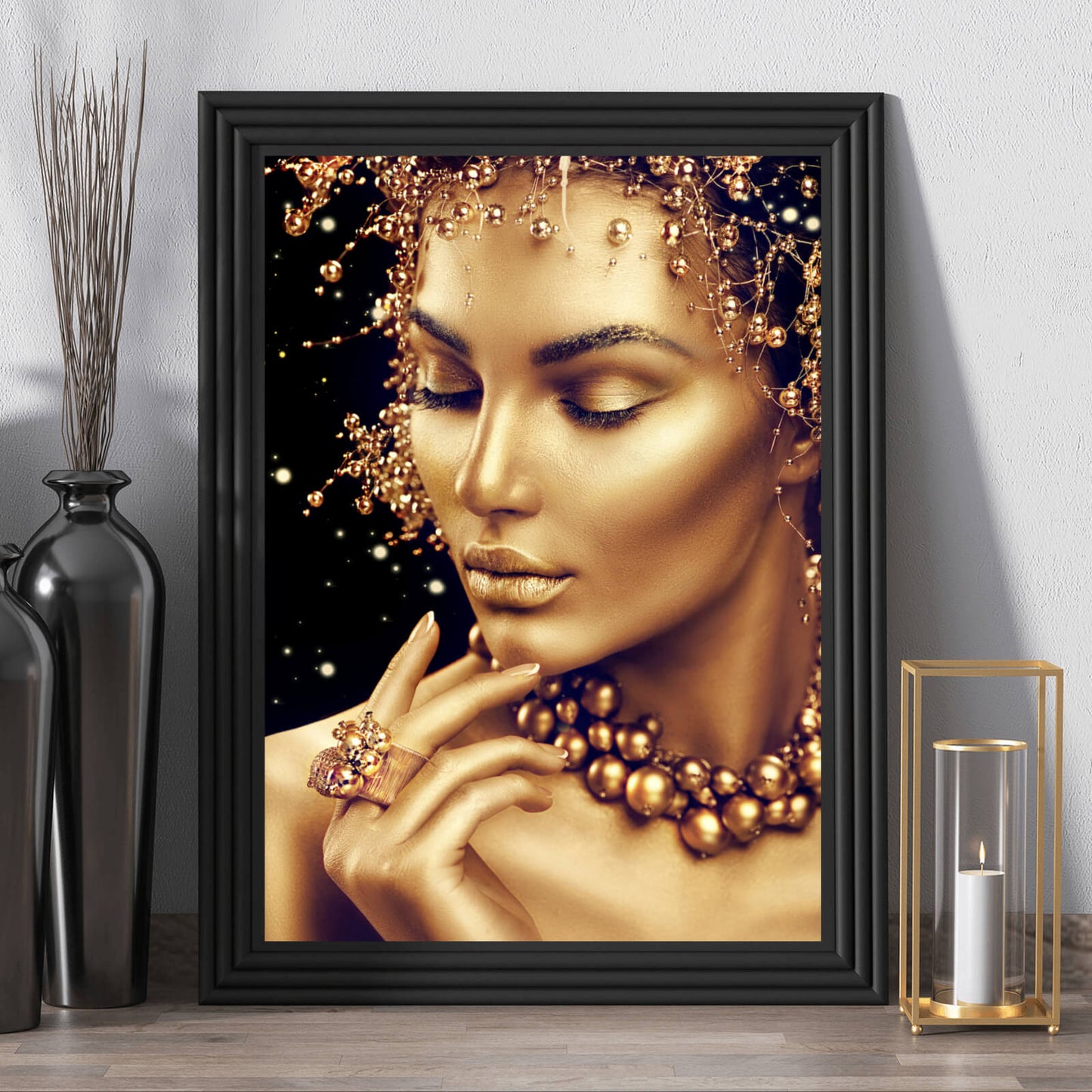 Poster goldene Schönheit Hochformat