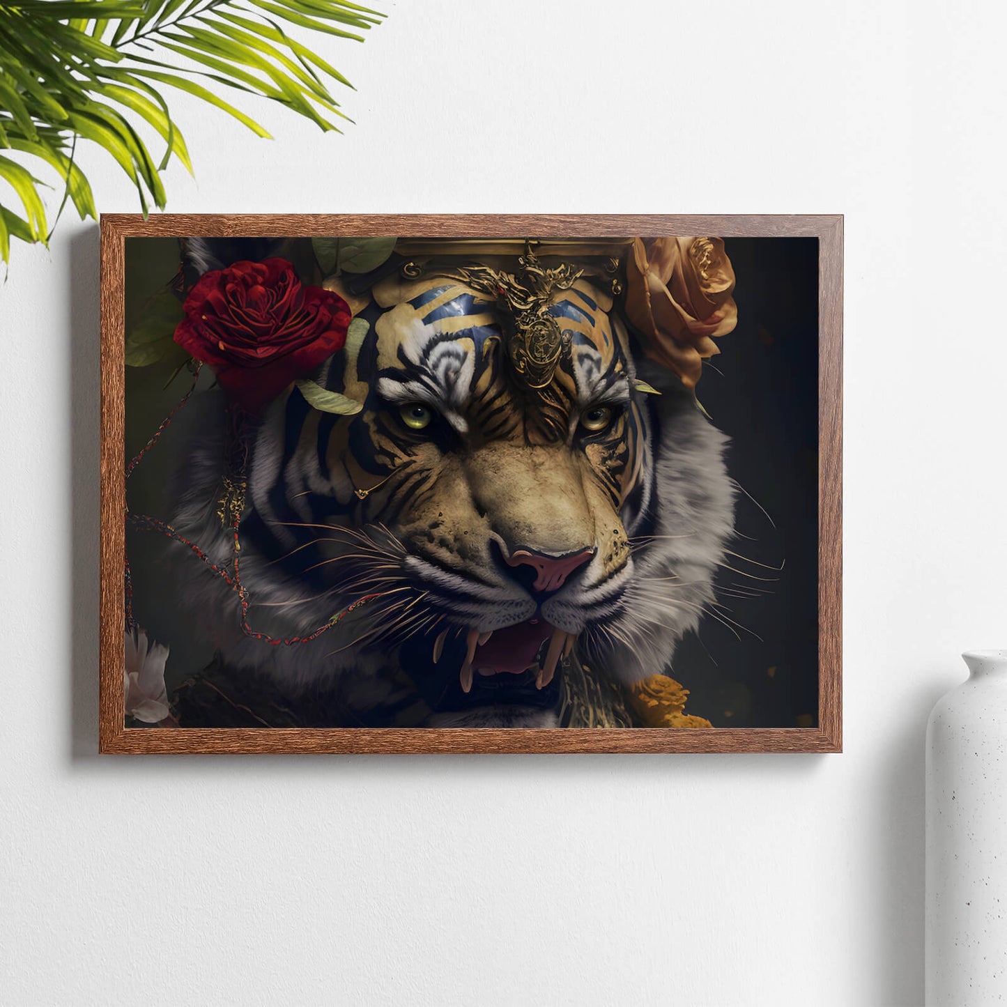 Poster König der Tiger Modern Art Querformat