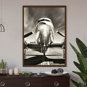 Poster Retro Flugzeug Hochformat