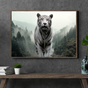 Poster Weißer Tiger Querformat